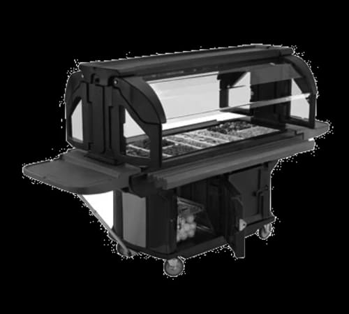 Cambro Versa Food Bar VBRUHD6519 5-Pan Kentucky Green Cold Food Serving Counter — view 1