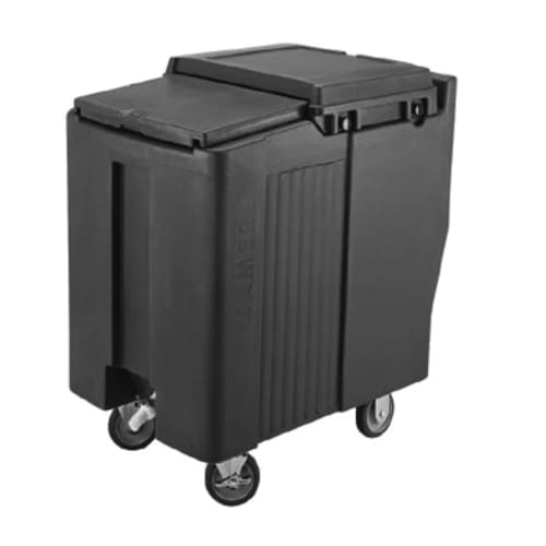 Cambro Slidinglid ICS125T191 125 Lb. Granite Gray Mobile Ice Caddy — view 2