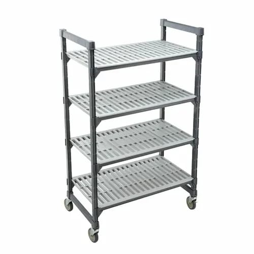 Cambro Camshelving EMU246070V4580 4-Shelf Polypropylene Brushed Graphite Shelving Kit 60"W X 24"D X 70-1/4"H — view 1