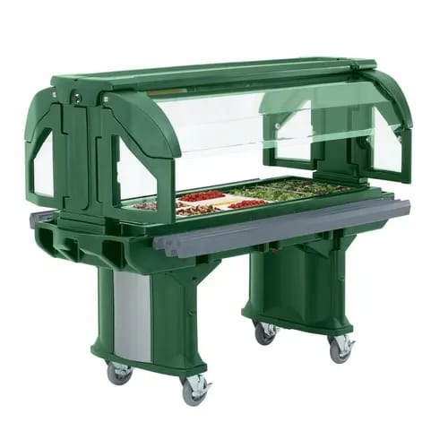 Cambro Versa Food Bar VBRHD5519 4-Pan Kentucky Green Cold Food Serving Counter — view 2
