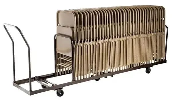 National Public Seating DY-50 Folding Chair Dolly - Vertical storage - 50 Chair Capacity — view 1