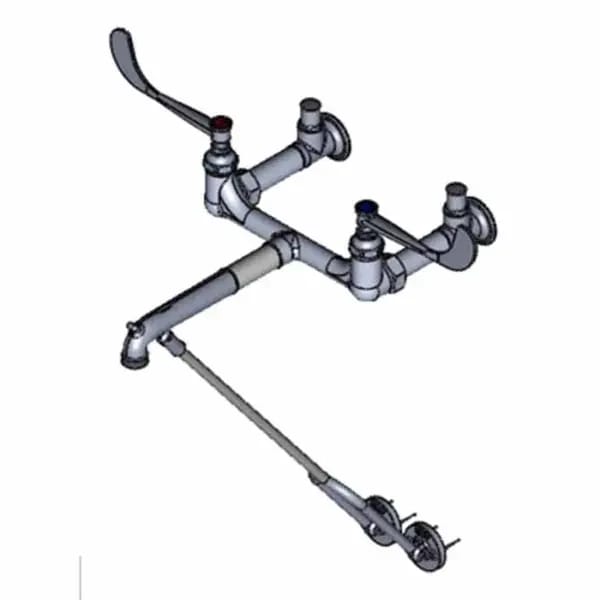T&S B-0362 8" Wall Mount Service Sink Faucet — view 2