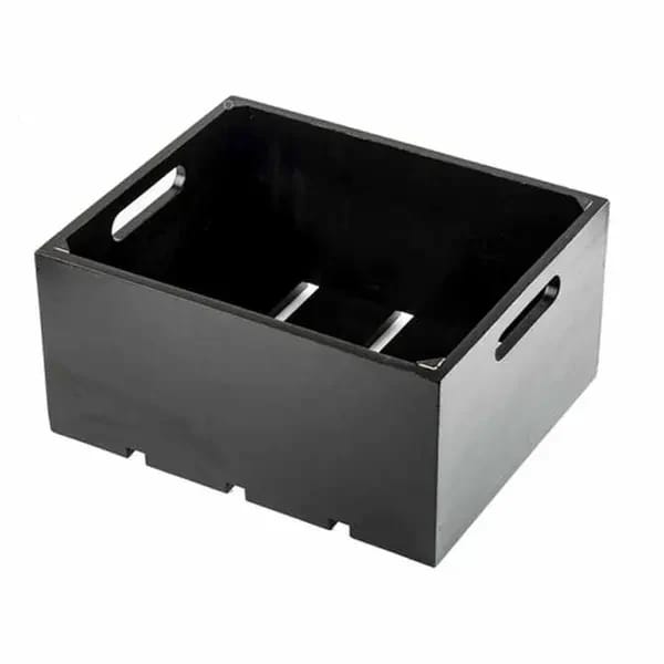 Tablecraft CRATE126 Half Size Brown Wood Display Crate 6-1/4" Deep — view 1