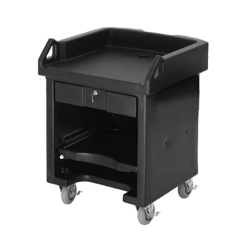Cambro Versa VCS110 Black Cash Register Cart 32-1/4"W — view 2