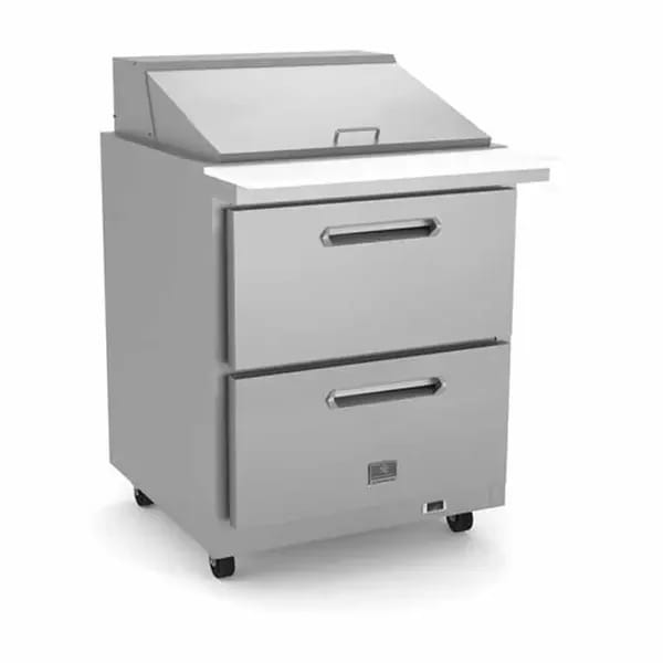 Kelvinator KCHMT29.12.2D 12 Pan 2-Drawer Mega-Top Sandwich Prep Table 27-7/8"W — view 1