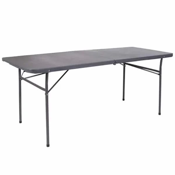 Flash Furniture DAD-LF-183Z-DG-GG 72" x 30" Dark Gray Plastic Top Folding Table — view 2