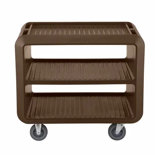 Cambro SC337131 3-Shelf 600 Lb. Capacity Dark Brown Utility Bus Cart — view 1