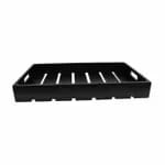 Tablecraft CRATE114BK Full Size Black Wood Display Crate 4-1/4" Deep — view 3