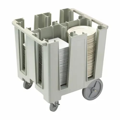 Cambro DCS1125480 Polyethylene 4 Speckled Gray Dish Caddy With 4 Dividers — view 2