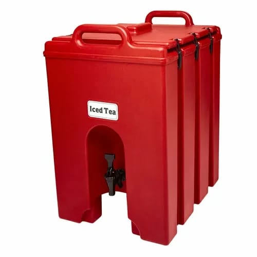 Cambro Camtainer 1000LCD158 11-3/4 Gallon Insulated Hot Red Beverage Dispenser — view 2
