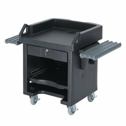 Cambro Versa VCSWRHD110 Black Cash Register Cart 52-3/4"W — view 1