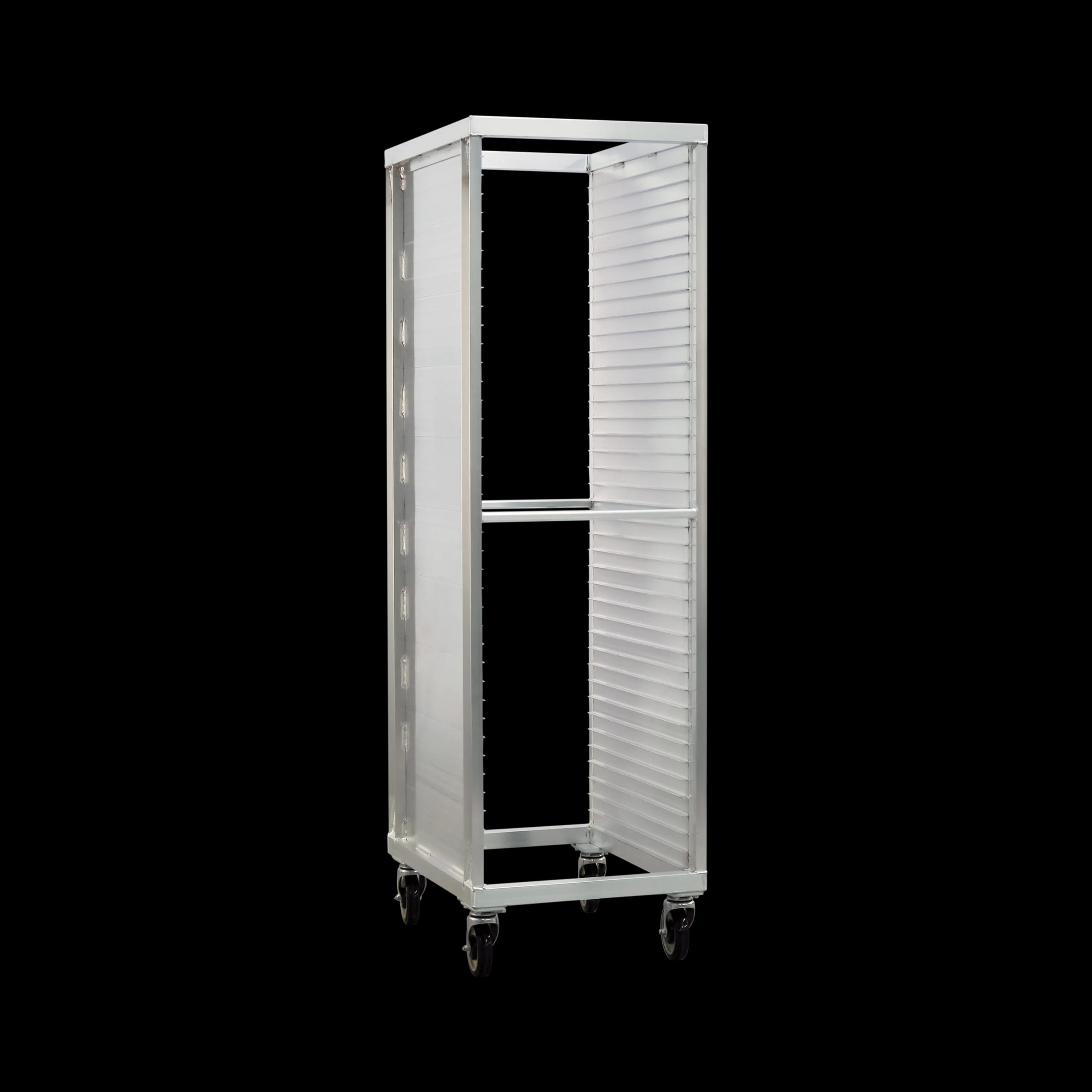 Carter-Hoffmann® O8639 Portable Aluminum Pan Rack Single Width Extruded Side Panel Style Side-Loaded 39 Pan Capacity — view 1