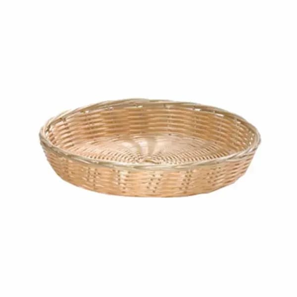 Tablecraft 1169W Natural Round Woven Basket 10" x 1-1/2" | Case of 12 — view 2