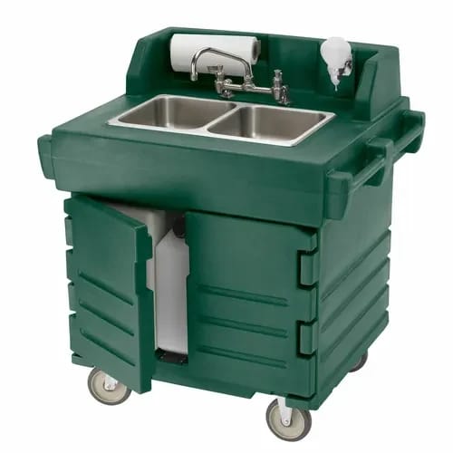 Cambro Camkiosk KSC402519 Kentucky Green Hand Sink Cart — view 2