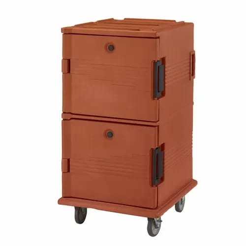 Cambro Ultra Cam Cart UPC1600SP402 Insulated Brick Red Front Loader Food Carrier — view 2