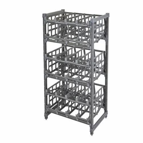 Cambro Camshelving ESU243672C96580 Elements Stationary Add-On Brushed Graphite #10 Can Rack — view 1