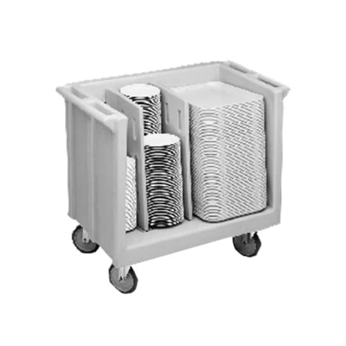 Cambro TDC30615 Polyethylene 2 Charcoal Gray Dish Caddy With 2 Adjustable Dividers — view 2