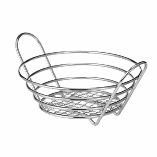 Tablecraft H71758 Round Chrome Plated Metal Basket 8" x 3-1/2" — view 2