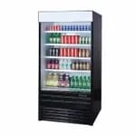 Turbo-Air TJMR-55SDB-N Black 62 cu. ft. 2 Swinging Door Refrigerator Merchandiser 65-1/8"W — view 4
