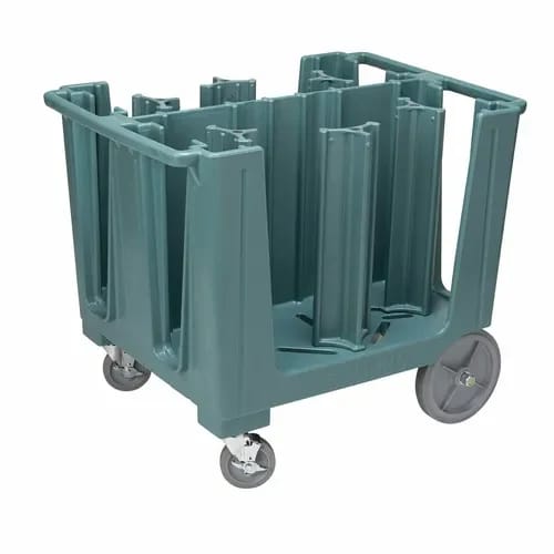 Cambro ADCS401 Polyethylene 6 Slate Blue Dish Caddy With 6 Adjustable Dividers — view 1