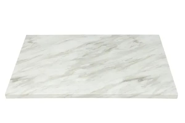 Modesto 30" x 48" Rectangular Faux White Marble Table Top — view 1