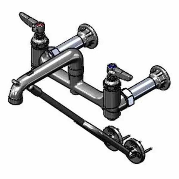 T&S B-0650-BSTR 8" Wall Mount Service Sink Faucet — view 1
