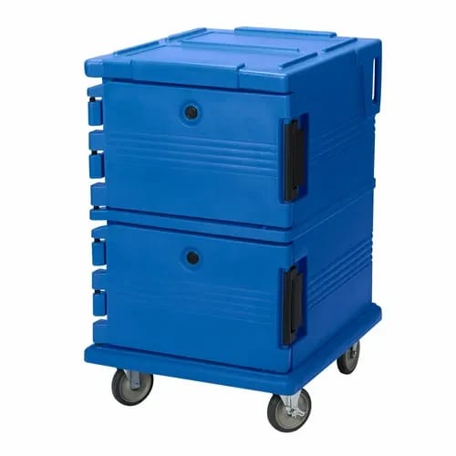Cambro Ultra Cam Cart UPC1200186 Insulated Navy Blue Front Loader Food Carrier — view 1