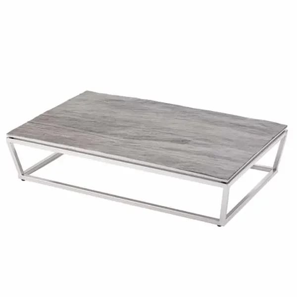 Tablecraft MGL2DW Frostone Distressed Wood Rectangular Melamine Serving Tray 20-3/4" x 6-3/8" — view 1
