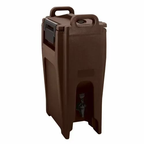 Cambro Camtainer UC500131 5-1/4 Gallon Insulated Dark Brown Beverage Dispenser — view 1