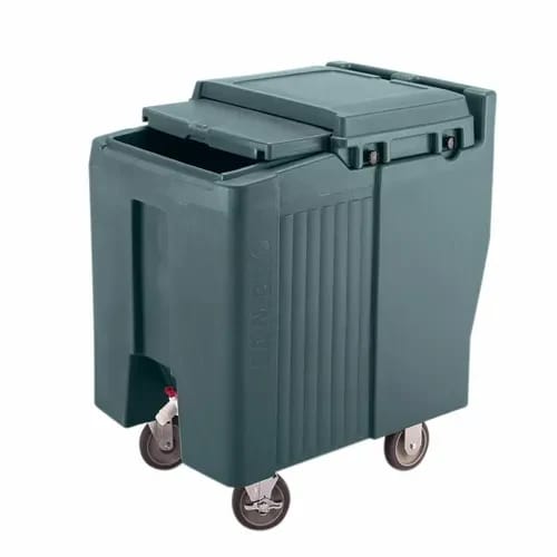 Cambro Slidinglid ICS175L191 175 Lb. Granite Gray Mobile Ice Caddy — view 1