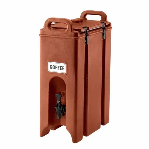 Cambro Camtainer 500LCD402 4-3/4 Gallon Insulated Brick Red Beverage Dispenser — view 2