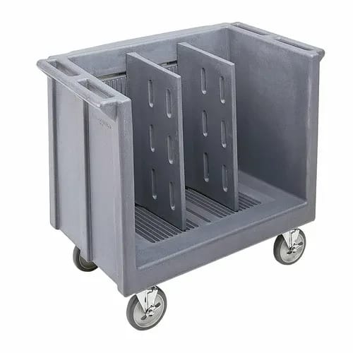 Cambro TDC30191 Polyethylene 2 Granite Gray Dish Caddy With 2 Adjustable Dividers — view 1