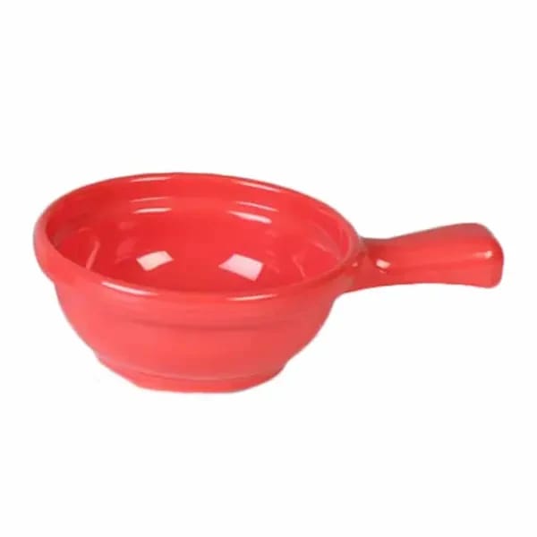 Thunder Group CR305RD Orange 10 oz. Melamine Soup Bowl with Handle | Case of 12 — view 1
