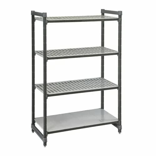 Cambro Camshelving ESU214264VS4580 4-Shelf Polypropylene Brushed Graphite Shelving Kit 42"W X 21"D X 64"H — view 2