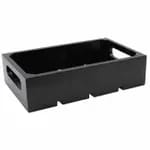 Tablecraft CRATE136BK Third Size Black Wood Display Crate 6-1/4" Deep — view 6