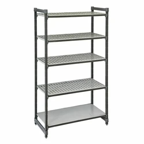 Cambro Camshelving ESU213084VS5580 5-Shelf Polypropylene Brushed Graphite Shelving Kit 30"W X 21"D X 84"H — view 2