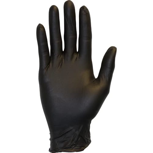 Impact GNPR-XL-BK X-Large Powder Free Black Nitrile Disposable Gloves | Box of 100 — view 2