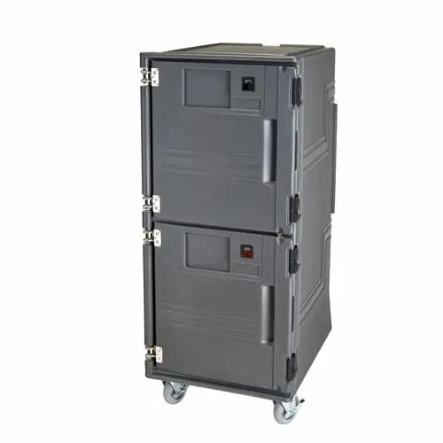 Cambro Pro Cart Ultra PCUCCSP615 Electric Charcoal Gray Cold Front Loader Food Carrier — view 1