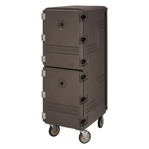 Cambro Camcart 1826DTC131 Insulated Dark Brown Front Loader Food Carrier — view 1