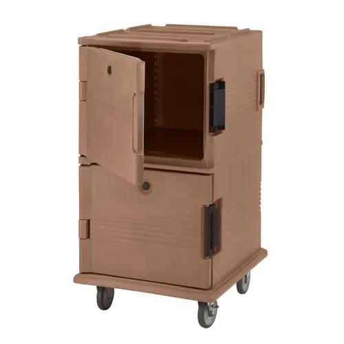 Cambro Ultra Cam Cart UPC1600157 Insulated Coffee Beige Front Loader Food Carrier — view 1