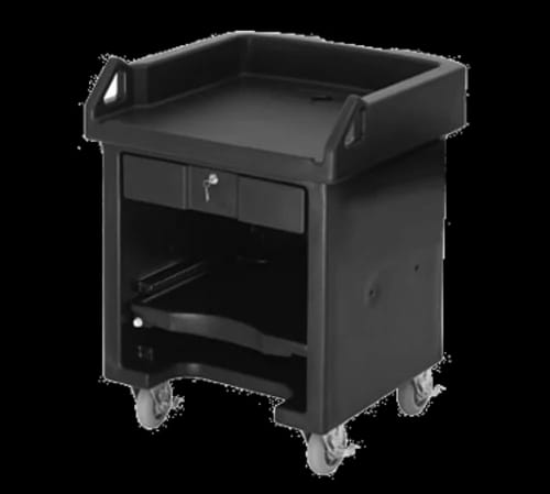 Cambro Versa VCS110 Black Cash Register Cart 32-1/4"W — view 1