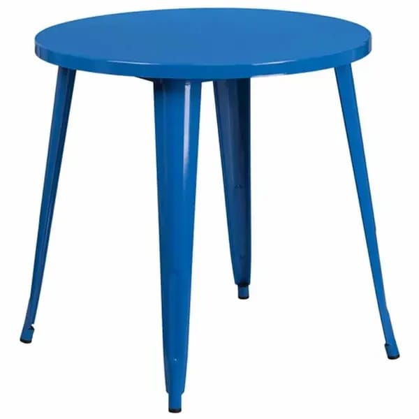 Flash Furniture CH-51090-29-BL-GG 30" Round Dining Height Metal Green Table — view 2