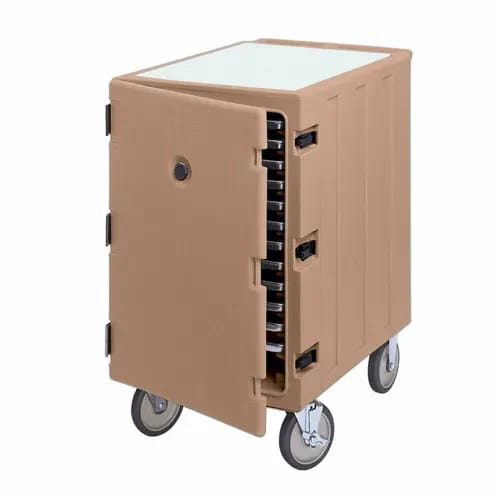 Cambro Camcart 1826LTC157 Insulated Coffee Beige Front Loader Food Carrier — view 1
