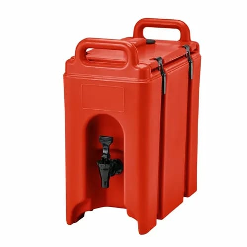 Cambro Camtainer 250LCD158 2-1/2 Gallon Insulated Hot Red Beverage Dispenser — view 2