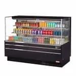 Turbo-Air TJMR-85SDB-N Black 97 cu. ft. 3 Swinging Door Refrigerator Merchandiser 97-1/2"W — view 5