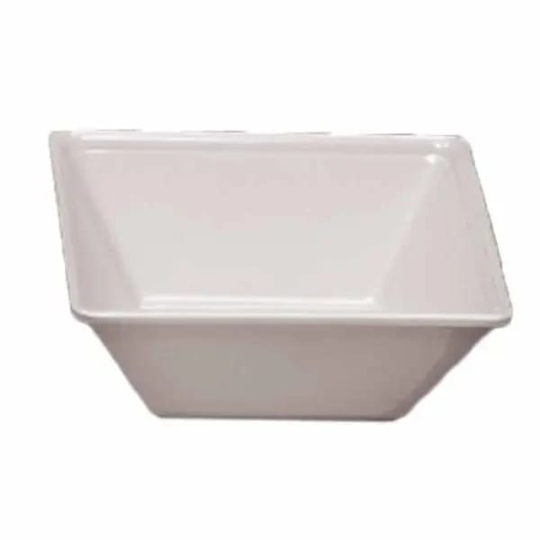 Thunder Group PS5006W Passion White 23 oz. Square Melamine Bowl | Case of 12 — view 1