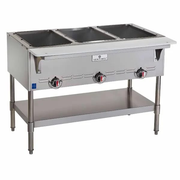 Sentinel SN-GBM-3NG 3-Well Natural Gas Hot Food Steam Table 44-1/2"W — view 2