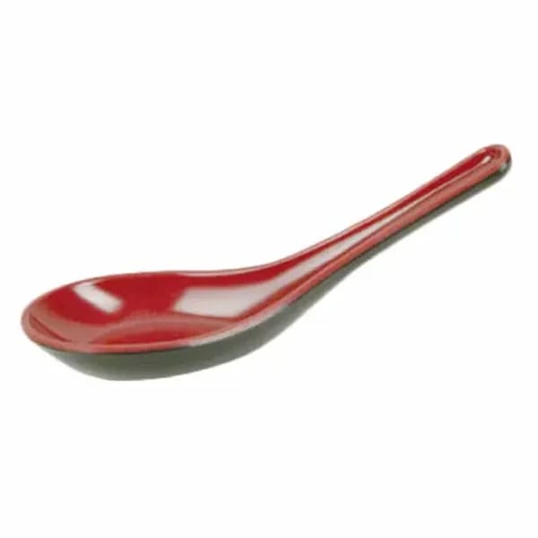 Thunder Group 7003JBR Red/black 3/4 oz. Melamine Soba/Rice Spoon | Case of 60 — view 1