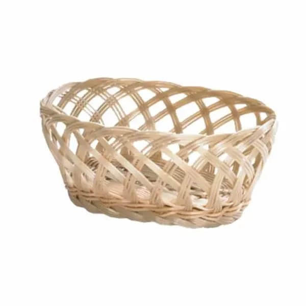 Tablecraft 1136W Natural Oval Woven Basket 9-1/2" x 7-1/4" x 3-3/4 | Case of 12 — view 2