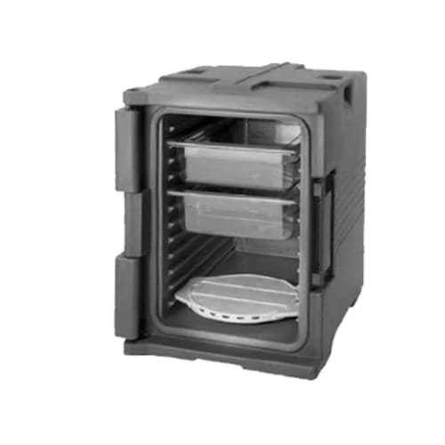 Cambro Ultra Pan Carrier UPC400SP191 Insulated Granite Gray Front Loader Food Carrier — view 2